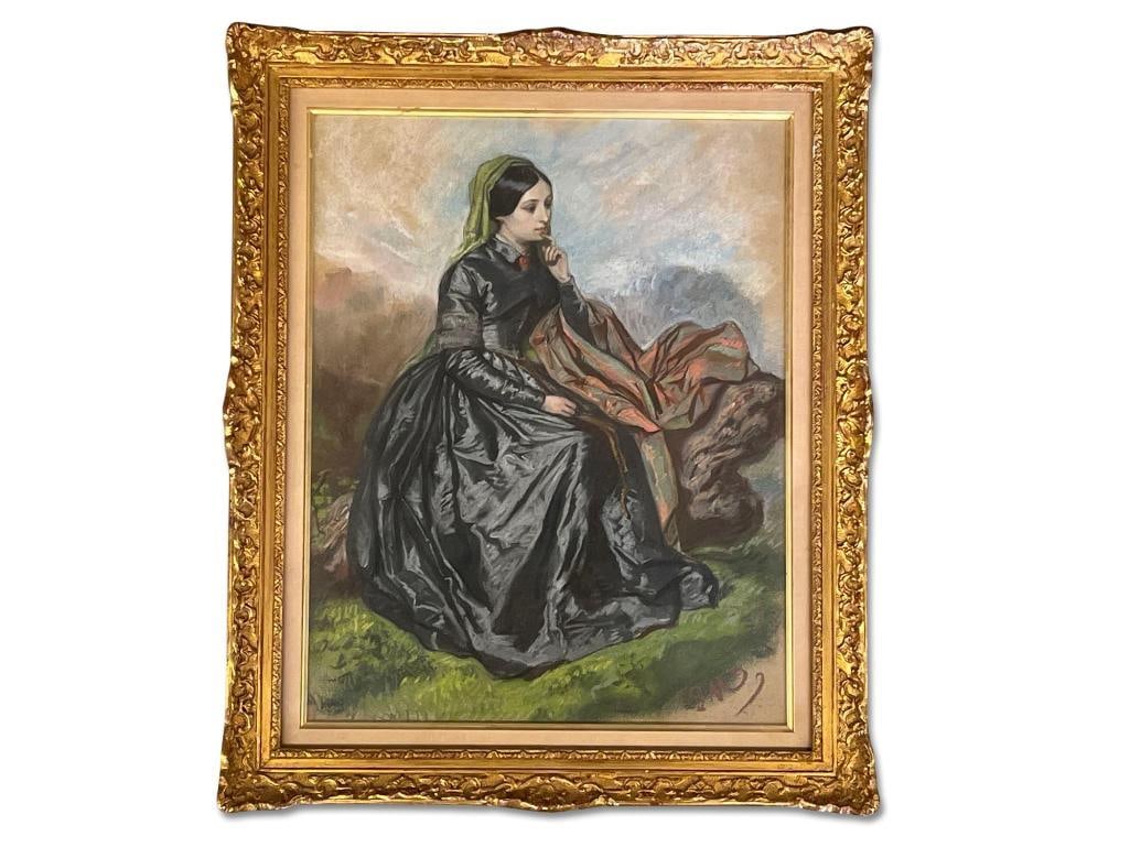 Continental School. Pastel, Spanish Woman (1 of 4)