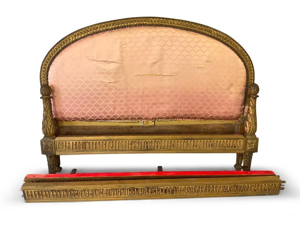 19th C. French Louis XVI-style Gilt Bed Frame (1 of 8)