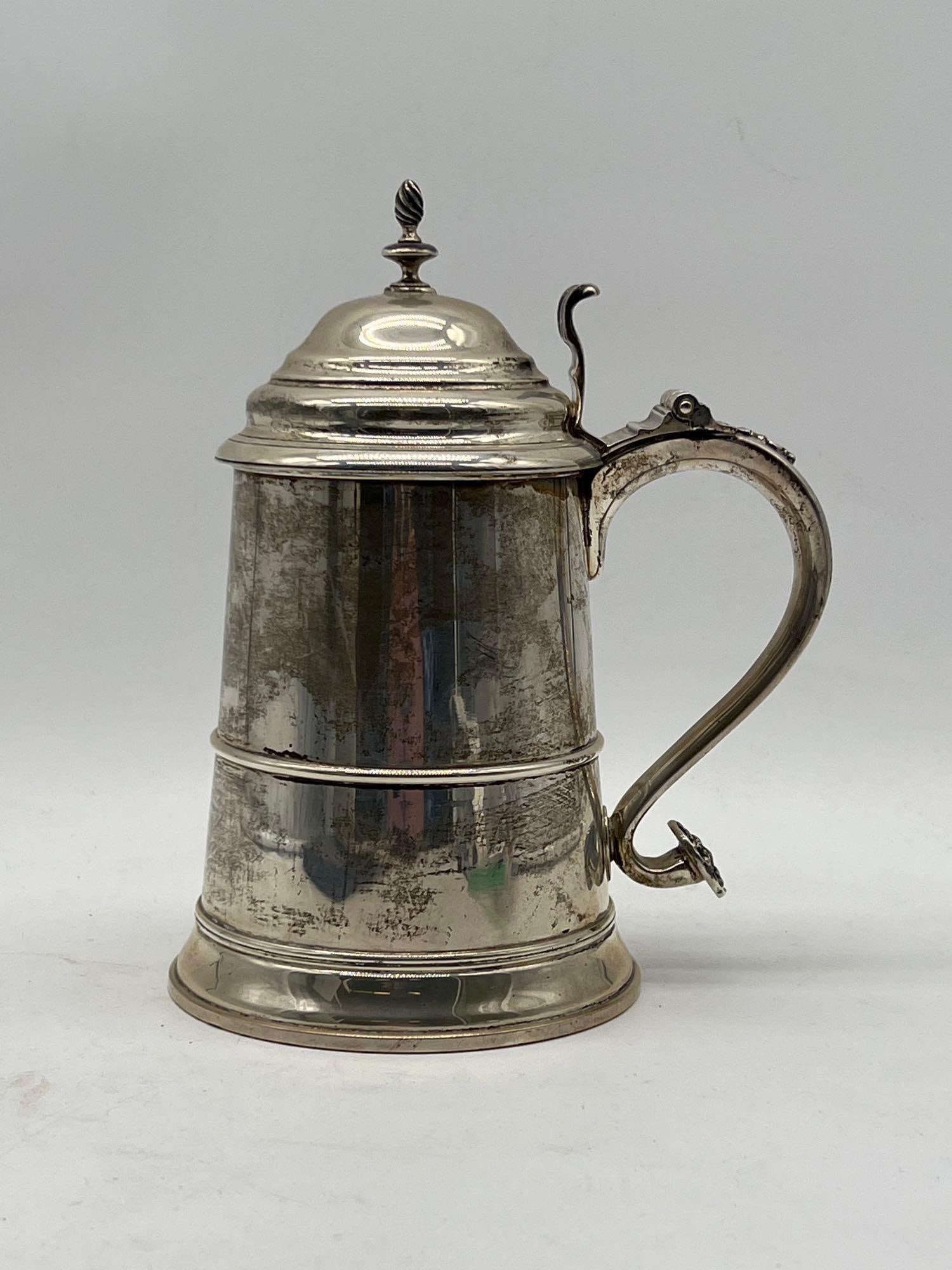 Winterthur Paul Revere Sterling Tankard: A Reed & Barton Winterthur Reproduction Paul Revere sterling silver tankard. Limited to an edition of 1000. 8in tall x 6-1/2in wide. 21.5 troy ounces. | Philadelphia Metro area delivery, NYC curbside