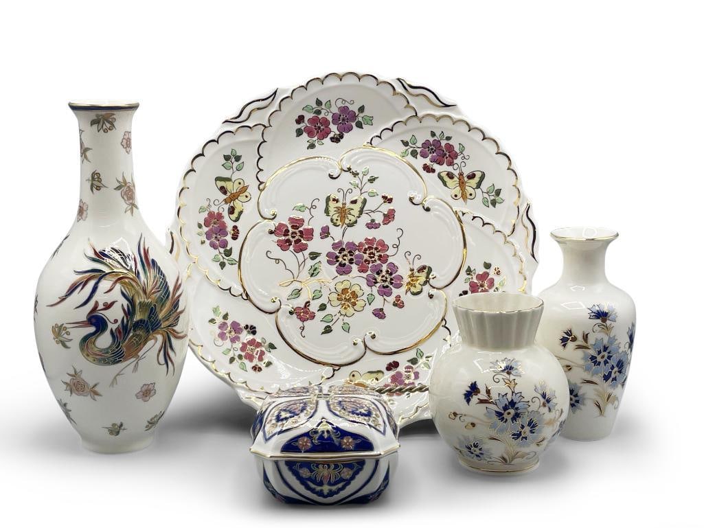 Five Pieces of Assembled Zsolnay Porcelain (1 of 8)