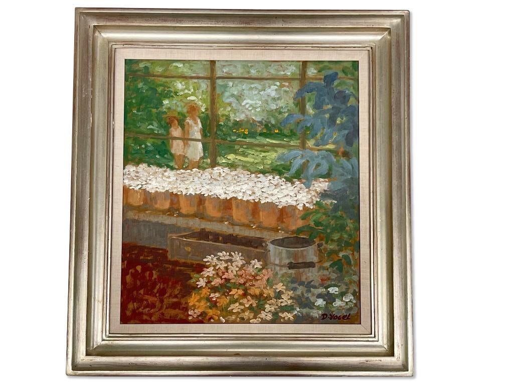 Donald Vogel. Oil/Board, Greenhouse (1 of 4)