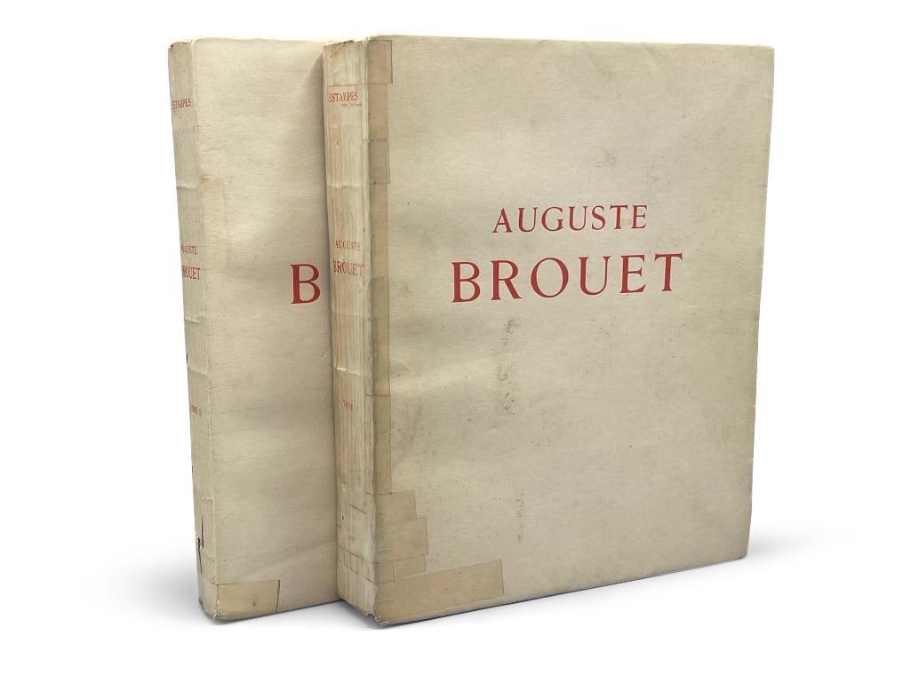 Auguste Brouet: Catalog of Engravings in Two Vols.: Auguste Brouet (French, 1872-1941). Two volumes of engravings. Numbered 190/1030. Paris: Gaston, Boutitie & Cie, 1923. 11in tall x 9in wide. | Philadelphia Metro area delivery, NYC curbside delivery, 