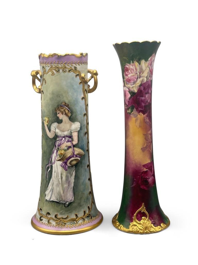 Two Vases: Willetts Belleek and Limoges (1 of 8)
