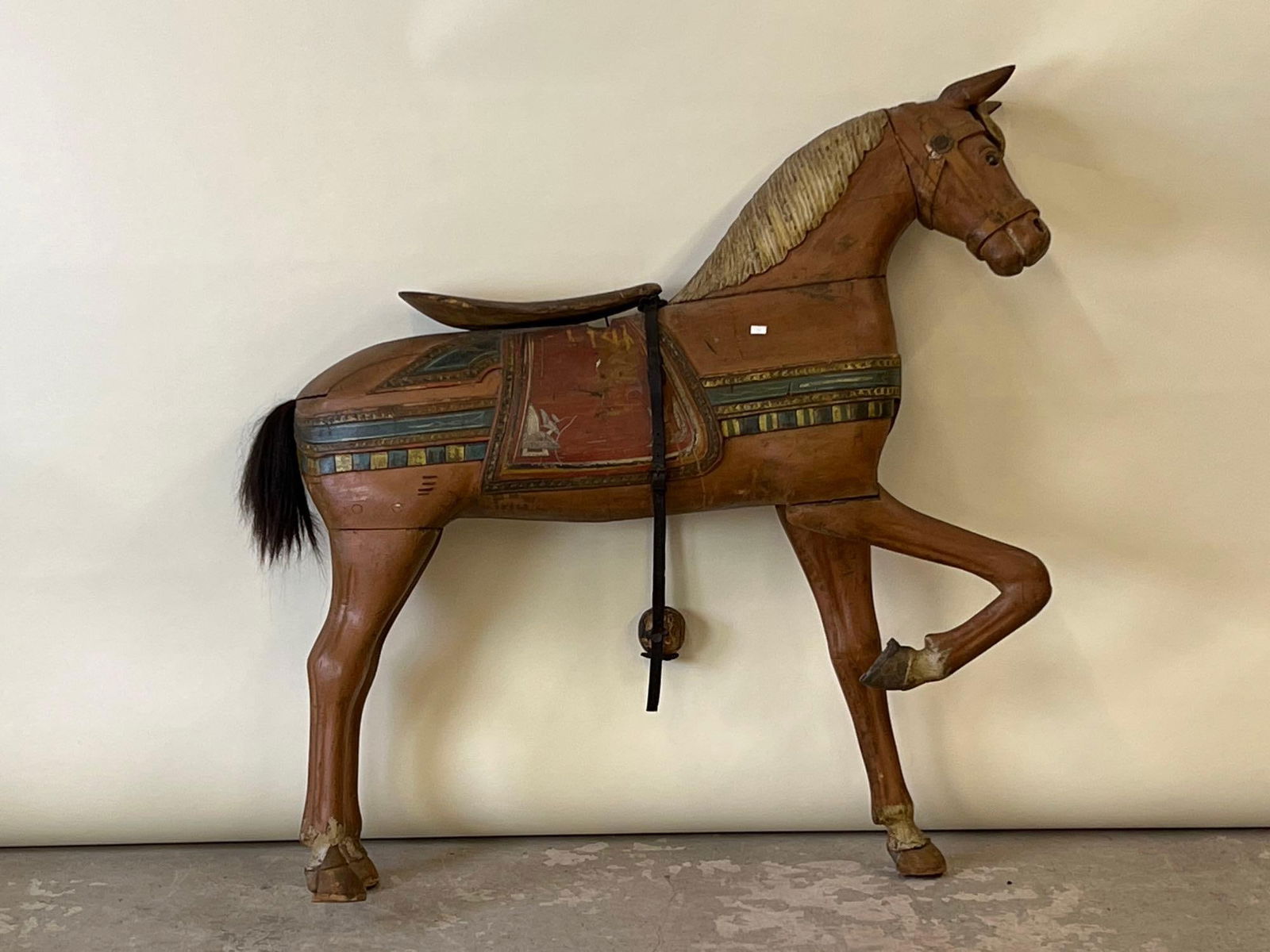 Folk Art Carved and Painted Carousel Horse (1 of 4)