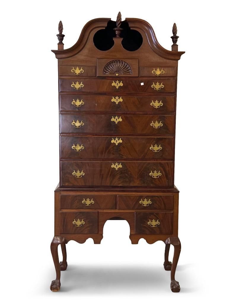 Chippendale-style Two-Part Mahogany Highboy (1 of 7)