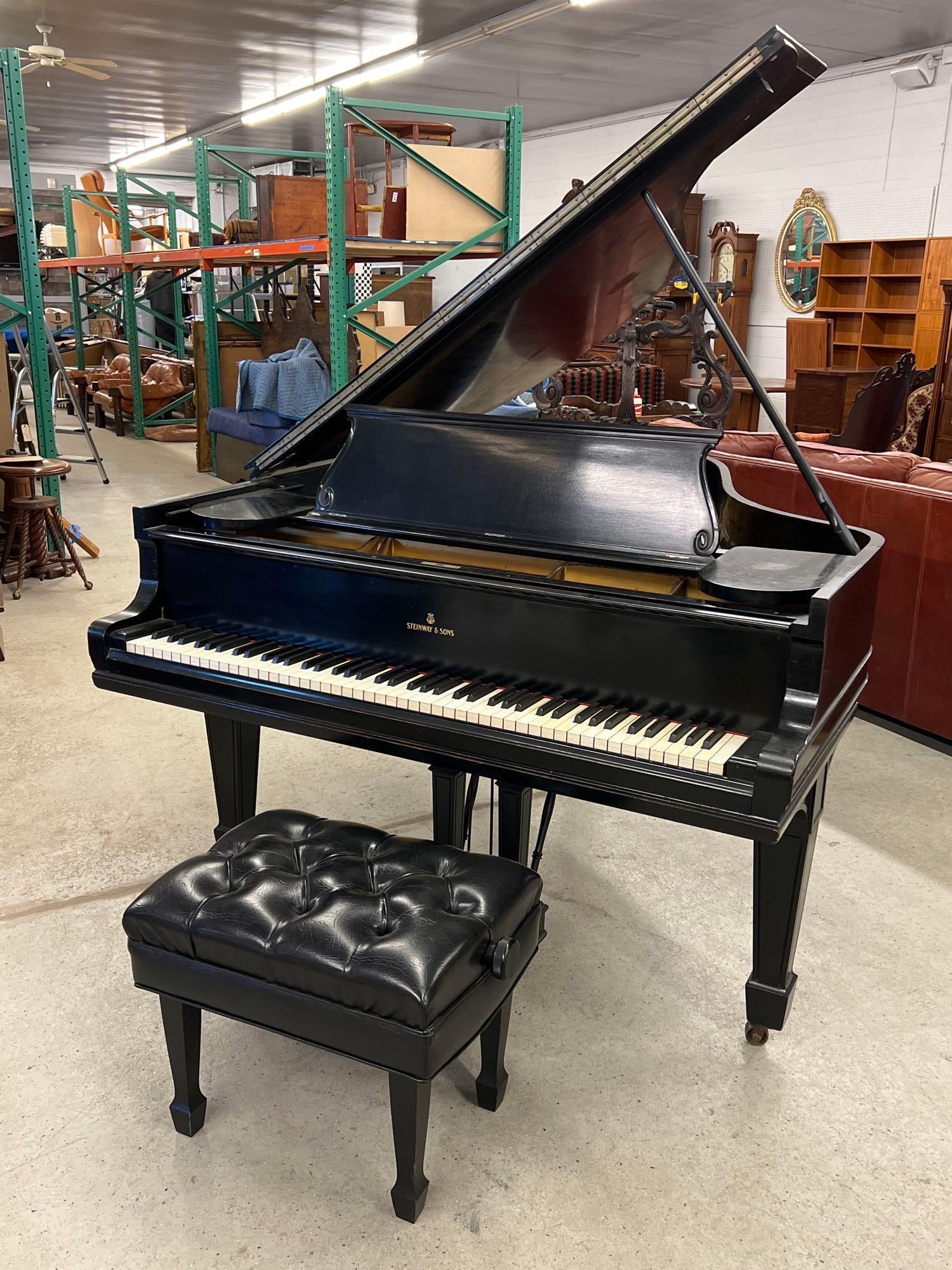 Steinway Ebonized Baby-Grand Piano (1 of 9)