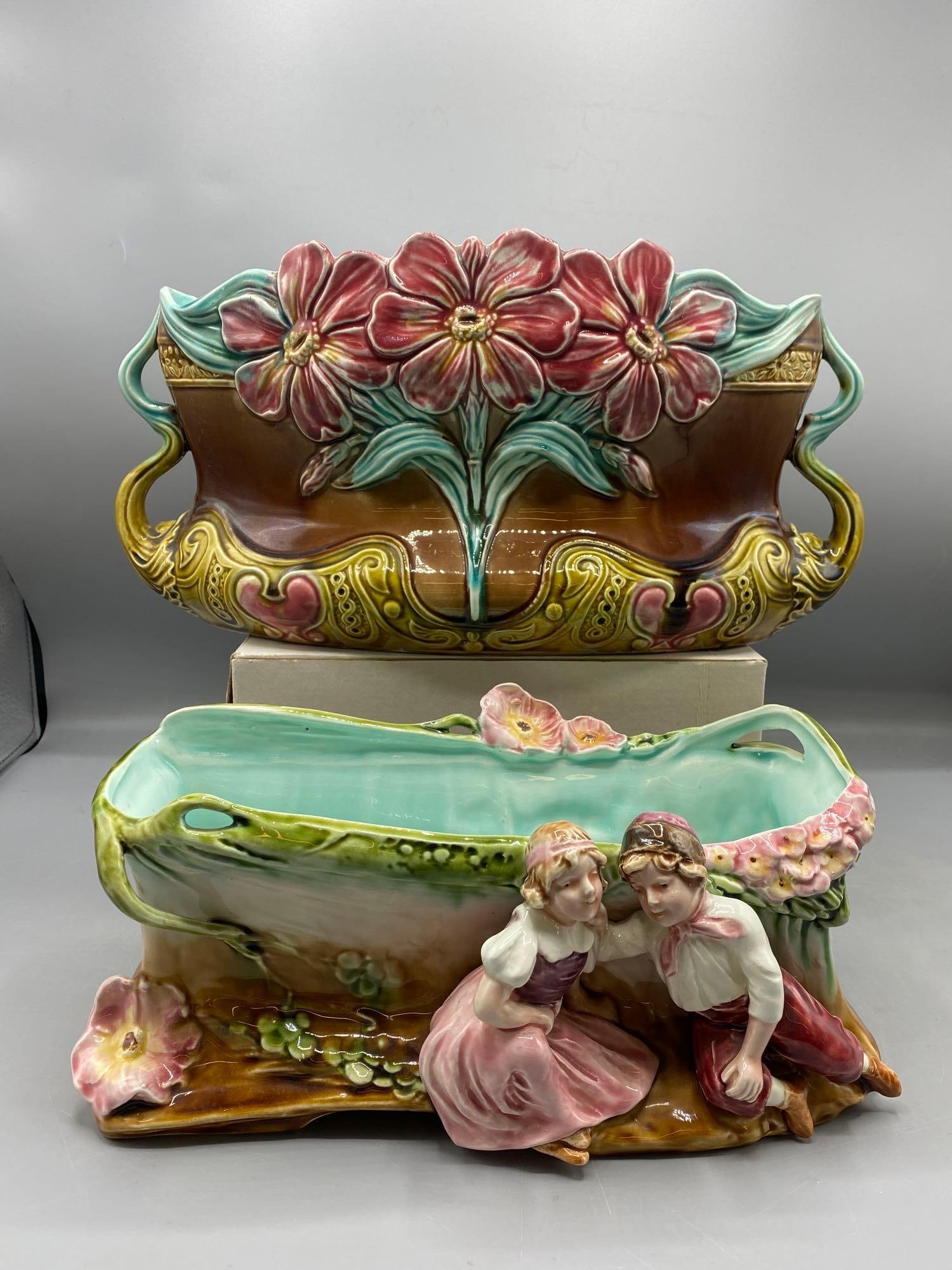 Two Majolica Planters (1 of 3)