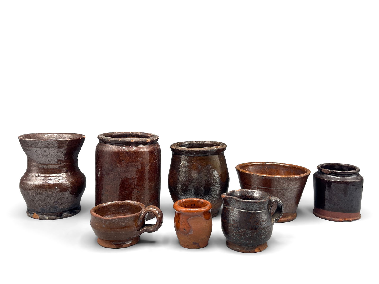 Eight Pieces of Miniature Redware Pottery (1 of 5)