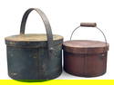 Two Shaker Lidded Wooden Baskets