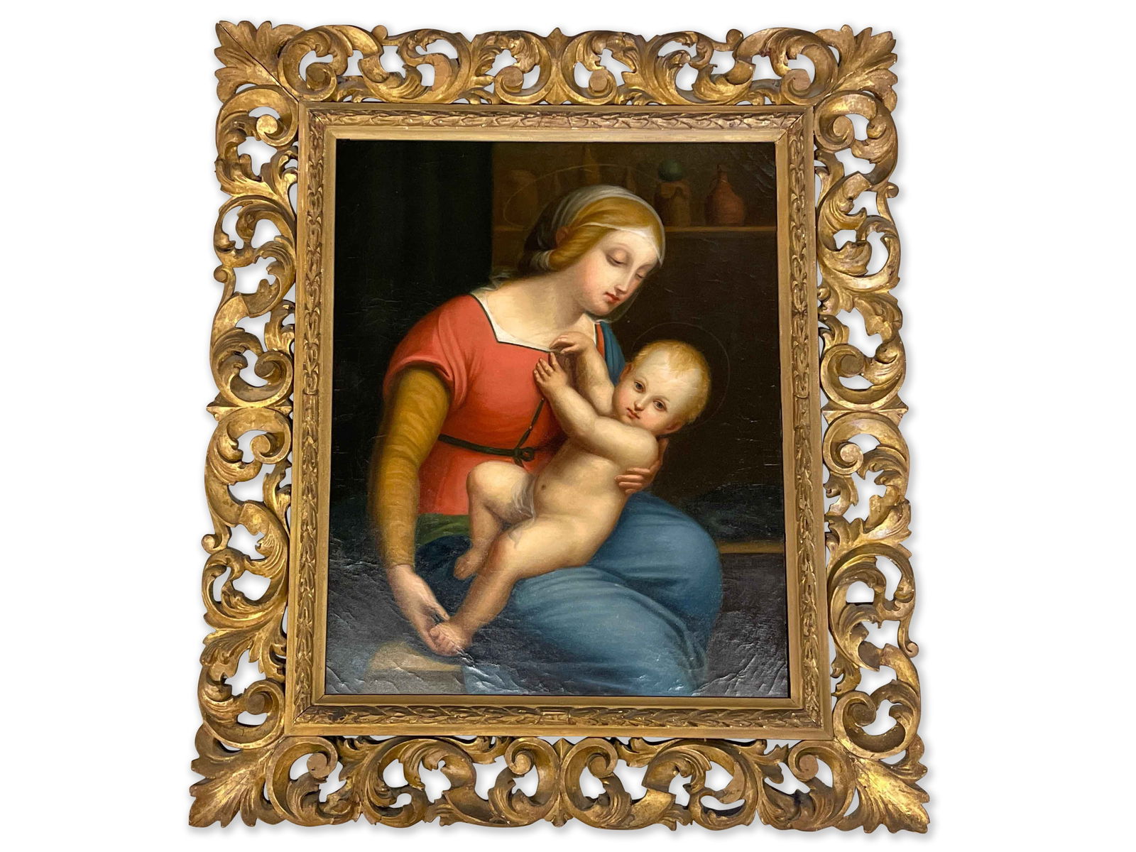 Italian School Oil/Canvas, Madonna (1 of 4)