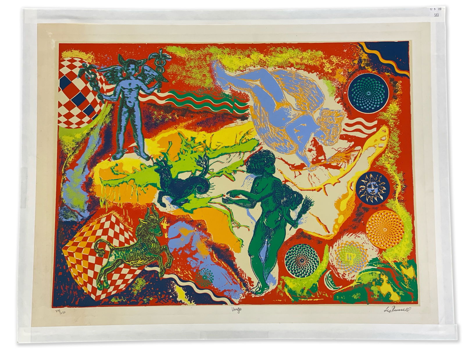 Leo Russell. Silkscreen/Paper, Virgo (1 of 5)