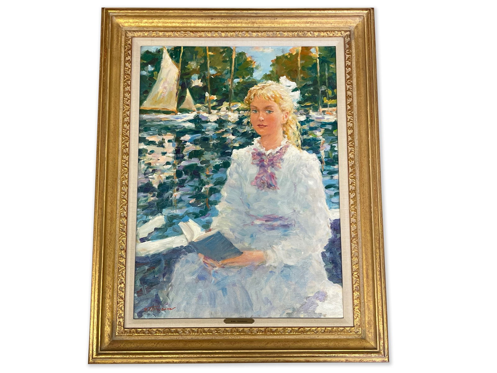 Boris Tchoubanov. Oil/Canvas, Girl Reading (1 of 6)