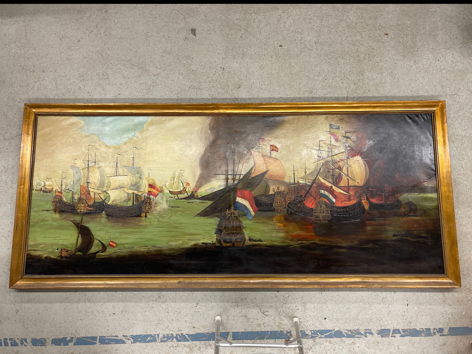Monumental 19th C. Oil/Canvas Maritime Landscape (1 of 6)