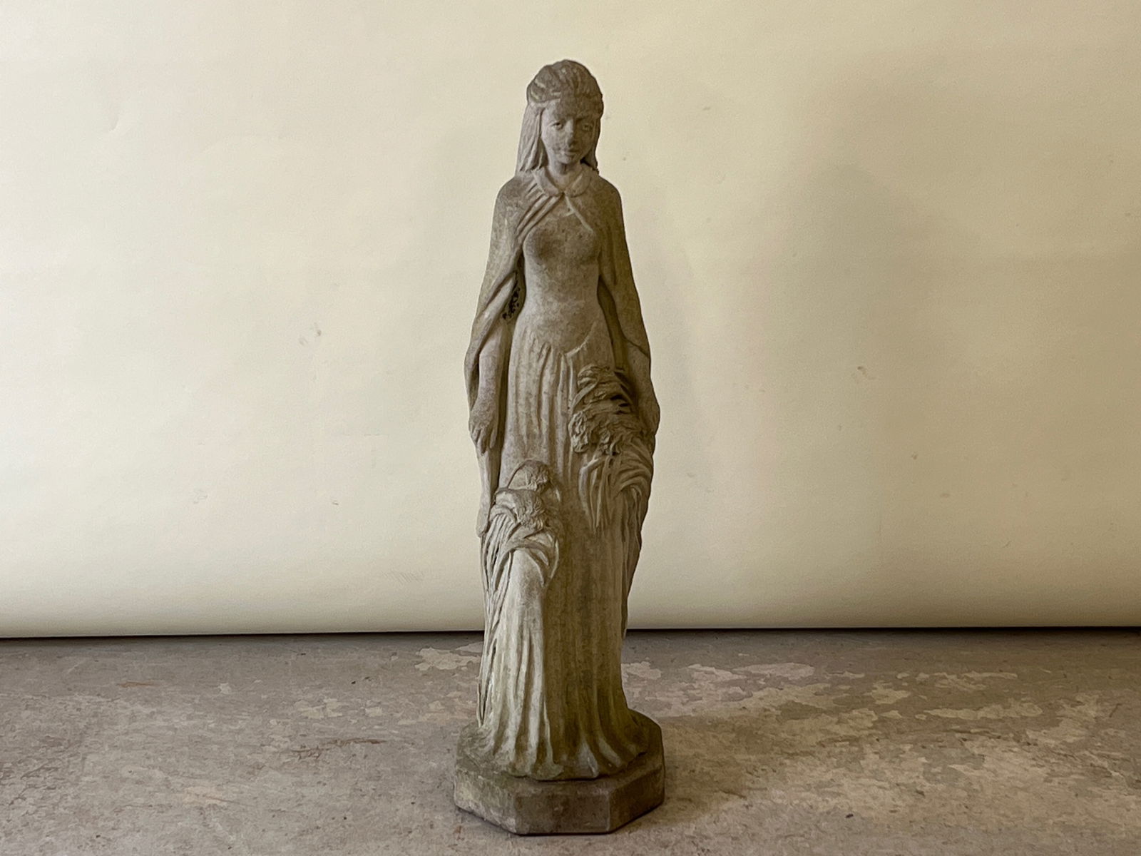 Cast Stone Garden Sculpture of a Woman (1 of 4)