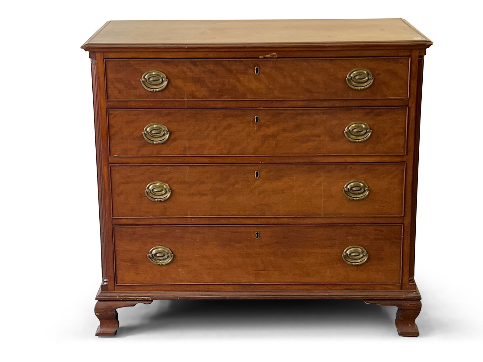 Chippendale Cherry Chest of Drawers (1 of 5)