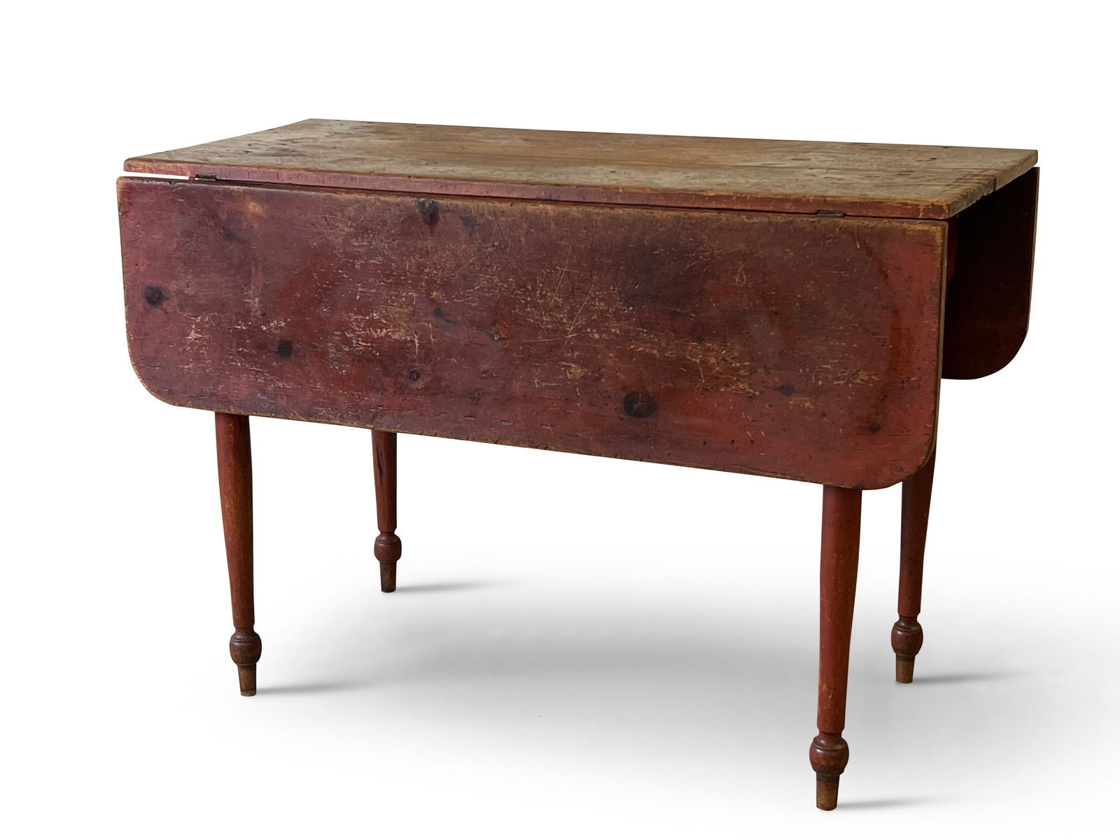 Red-Painted Sheraton Drop-Leaf Dining Table (1 of 6)