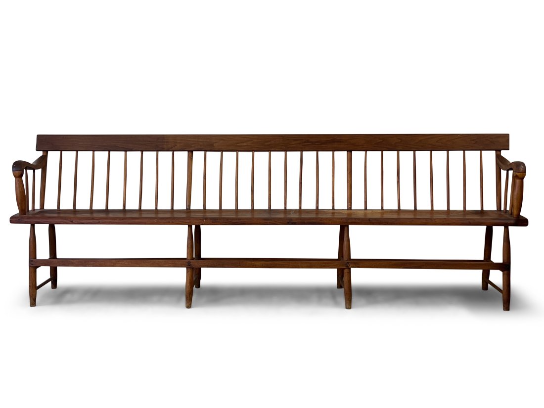 Plank-Seat Spindle-Back Bench (1 of 5)