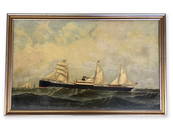 Antonio Jacobsen. Oil/Canvas, Ship