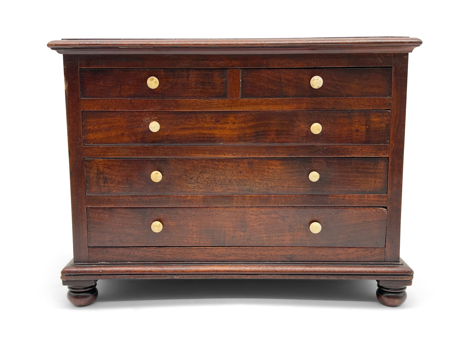 Miniature Sheraton Mahogany Chest of Drawers (1 of 6)