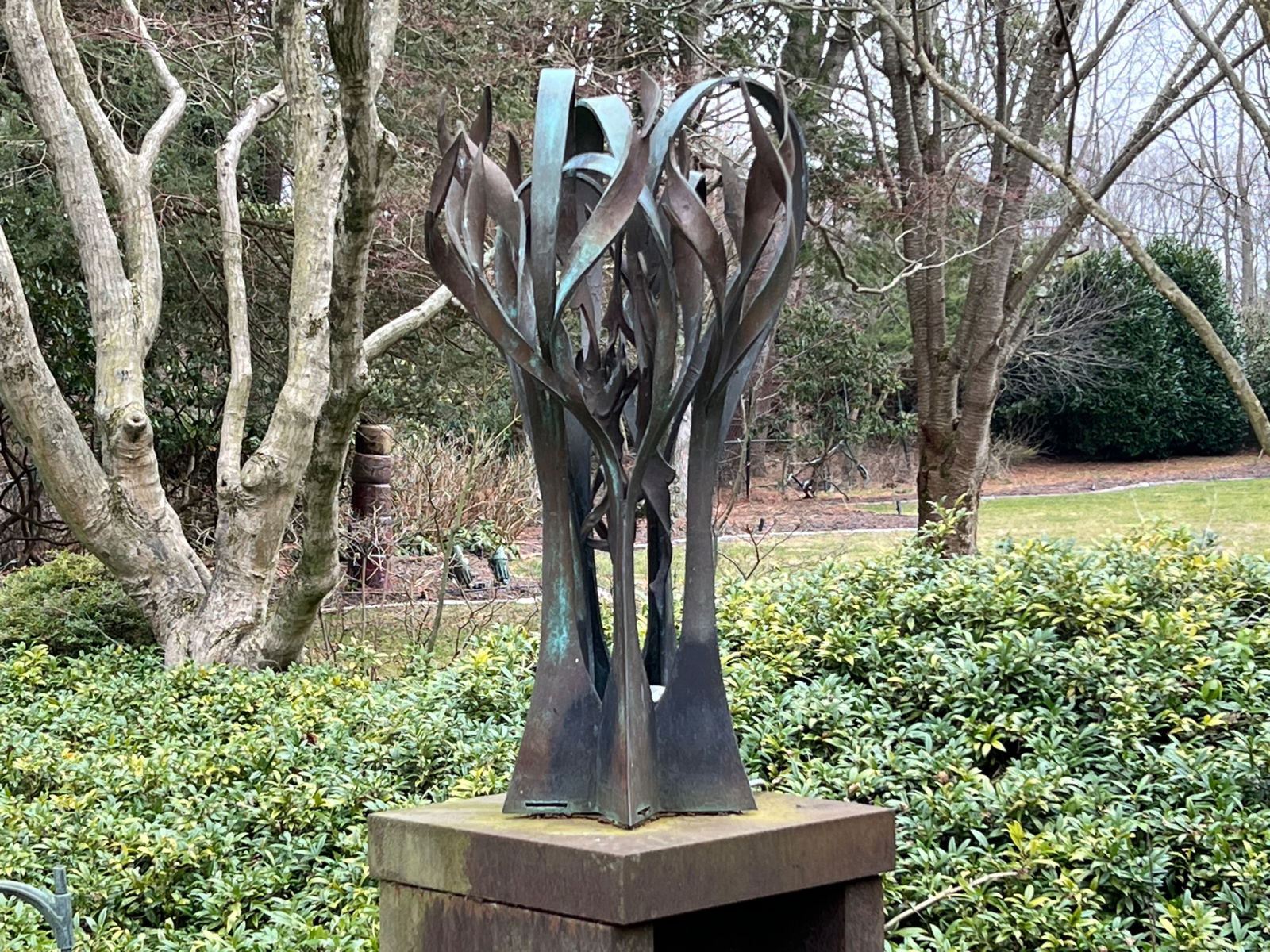 Abstract Bronze Sculpture, Flame (1 of 4)