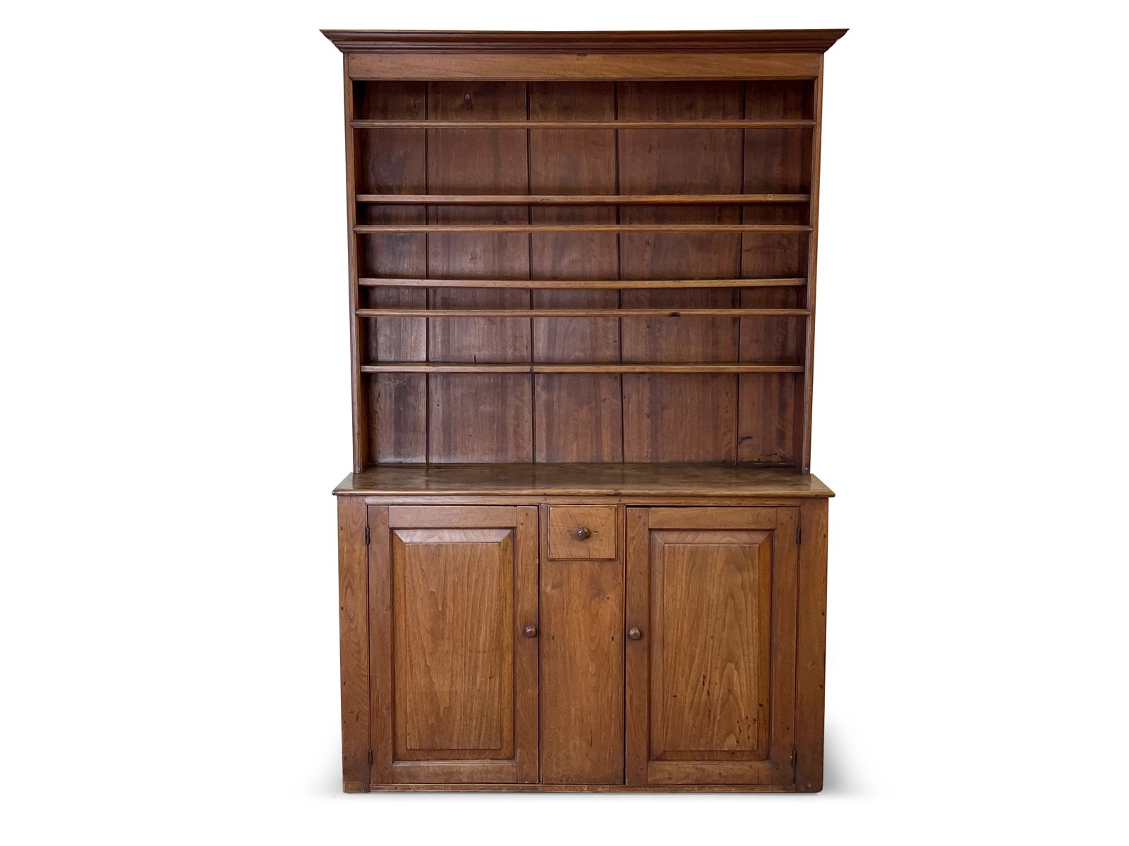 Walnut Step-Back Open Cupboard (1 of 5)