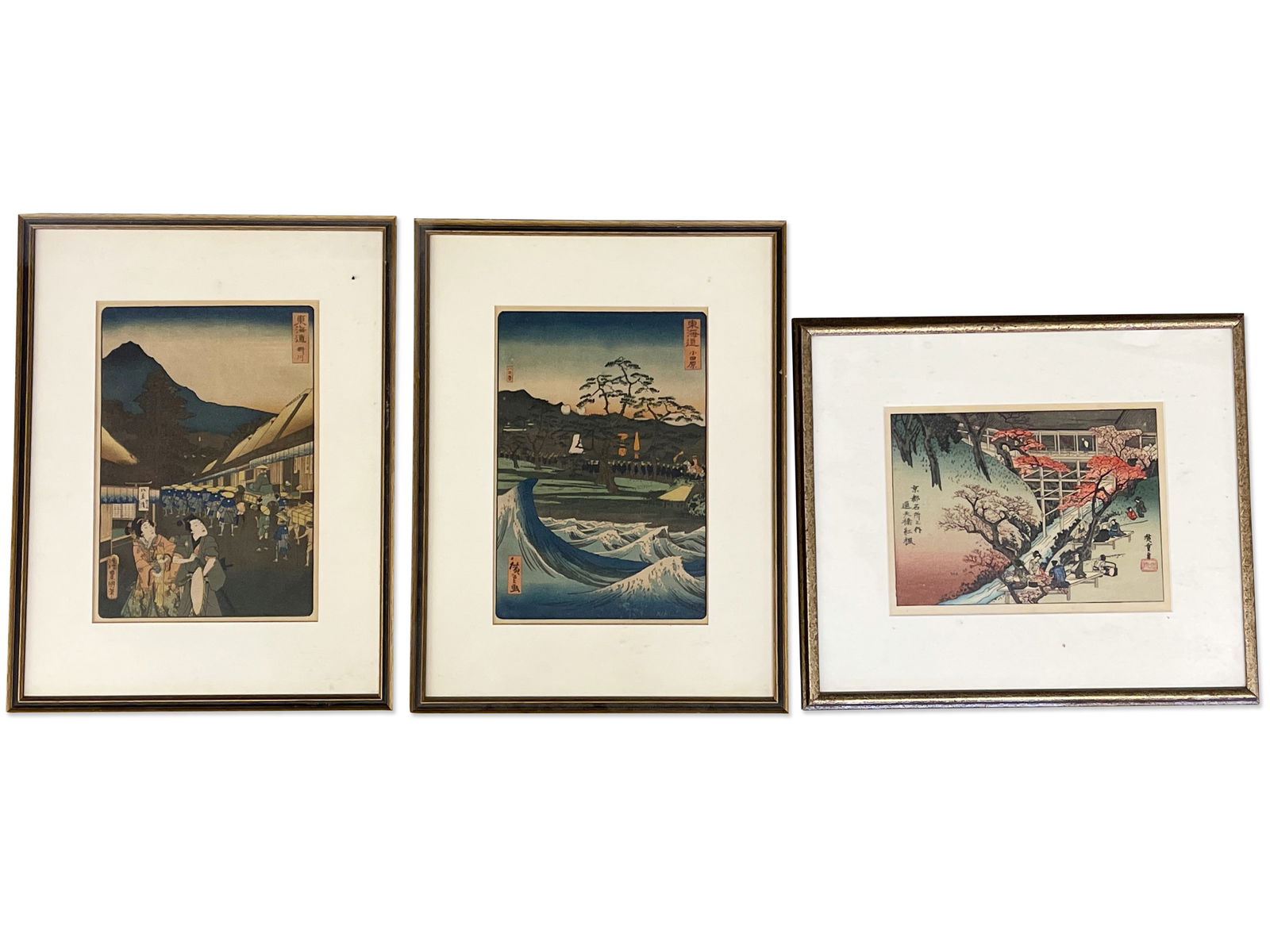 Three Japanese Woodblock Prints (1 of 7)
