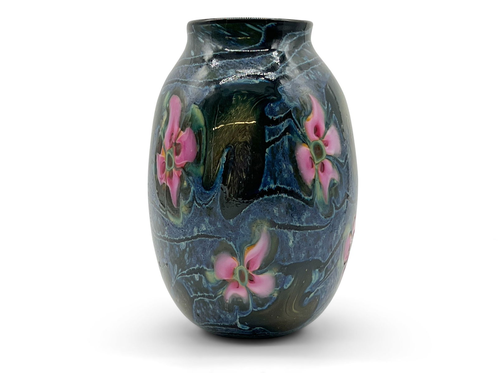 Charles Lotton Multi Flora Art Glass Vase (1 of 5)