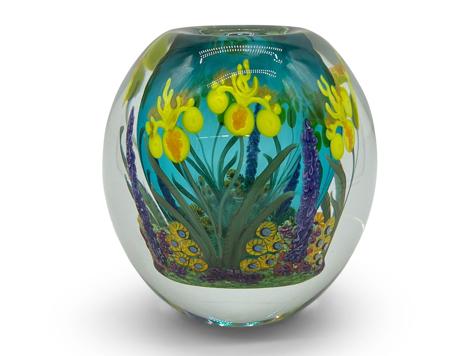 Chris Heilman Art Glass Paperweight Vase (1 of 5)