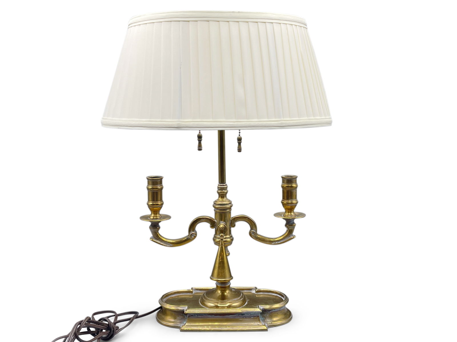 Brass Two-Arm Candelabra Lamp (1 of 3)