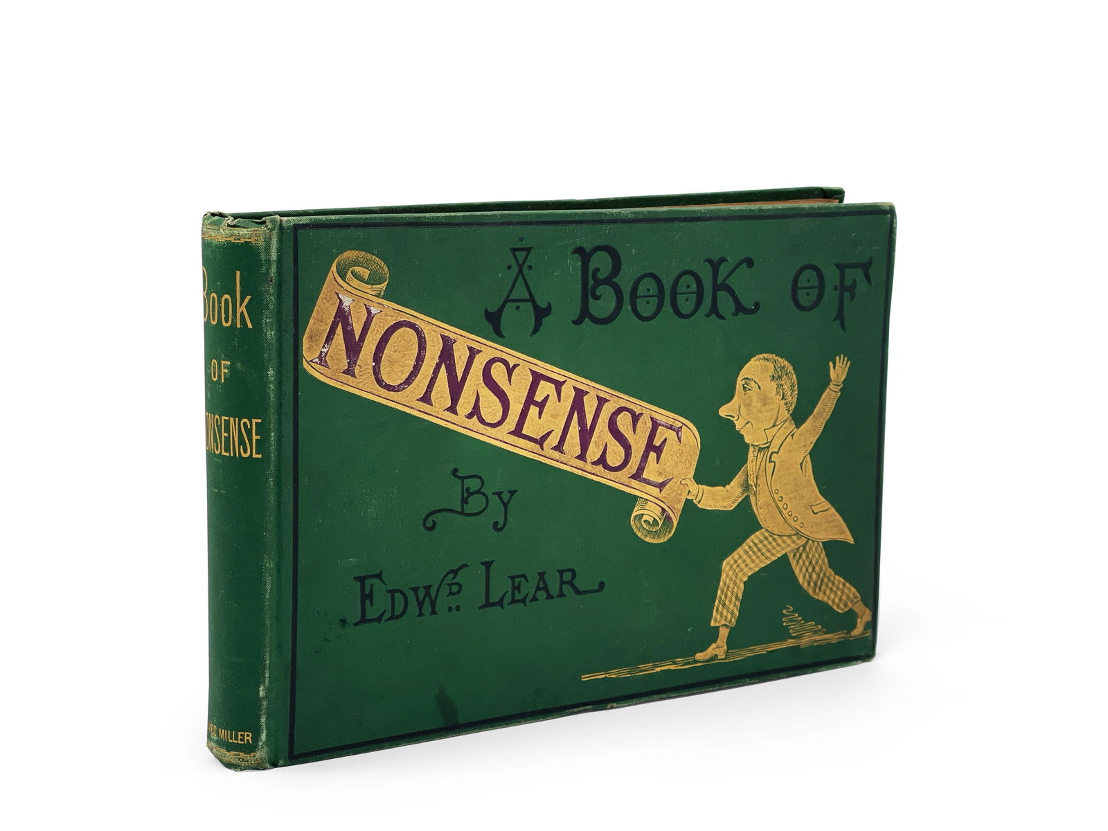 Edward Lear: A Book of Nonsense: "A Book of Nonsense" by Edward Lear, tenth London edition. New York: James Miller, circa 1875. With 110 hand-colored plates. 6-1/2in tall x 9-1/2in wide. | Philadelphia Metro area delivery, NYC curbsi