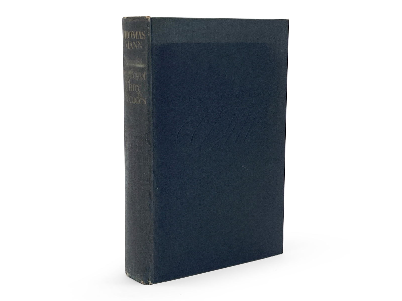Signed Thomas Mann: Stories of Three Decades: "Stories of Three Decades" by Thomas Mann, 1938, first edition, sixth printing. Presentation from Mann noted on the front endpaper. 8-1/2in tall x 3-1/2in wide. | Philadelphia Metro area delivery, NYC