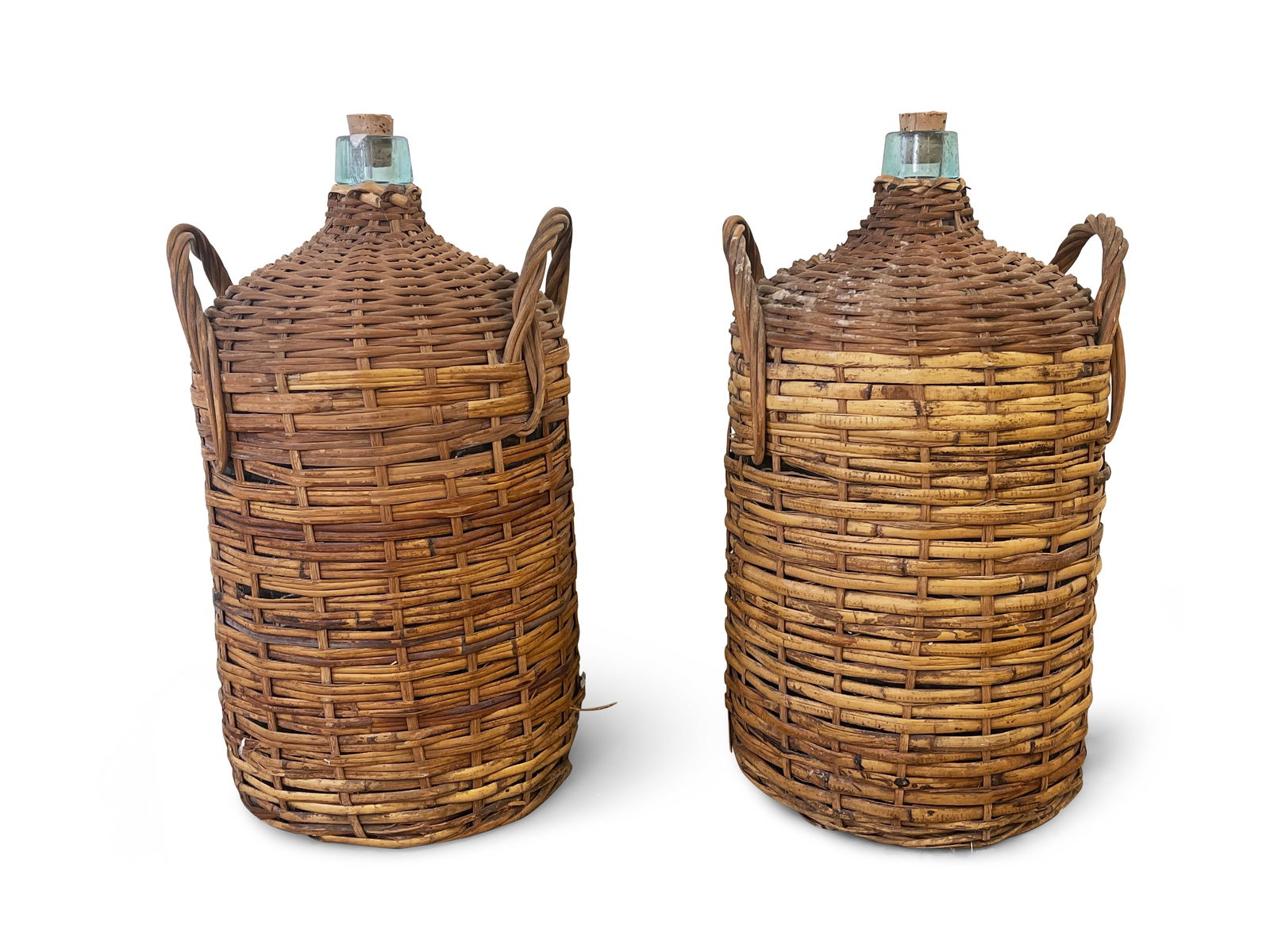 Two Wicker-Wrapped Carboy Jugs (1 of 3)