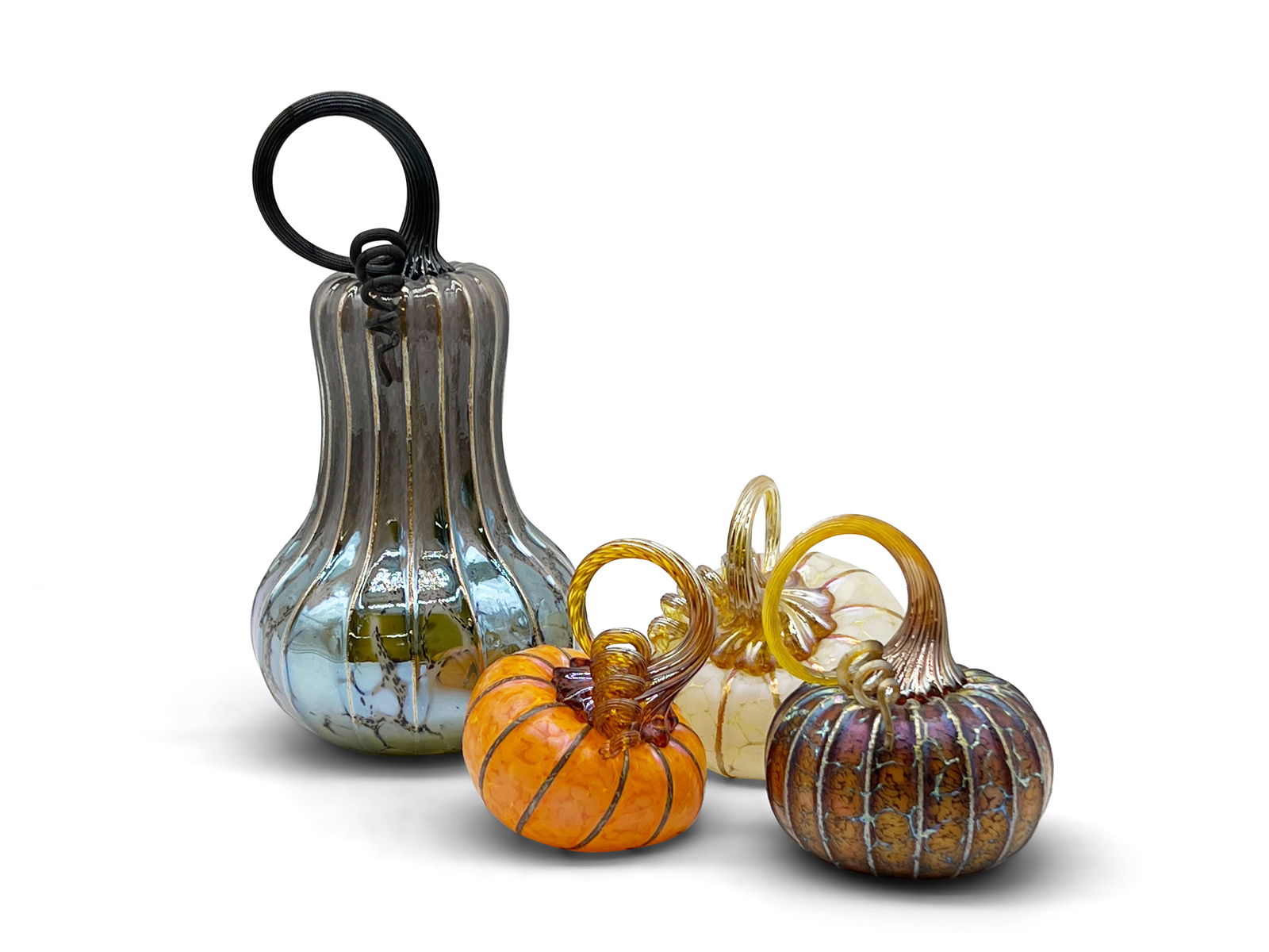 Four Art Glass Pumpkins (1 of 7)