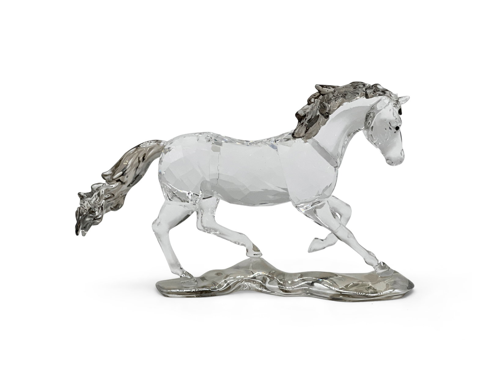 Swarovski Horse Esperanza Figure: A Swarovski crystal horse Esperanza figure circa 2014. Marked Swarovski. 5in tall x 8in wide. | Philadelphia Metro area delivery, NYC curbside delivery, and international third-party shipper informati