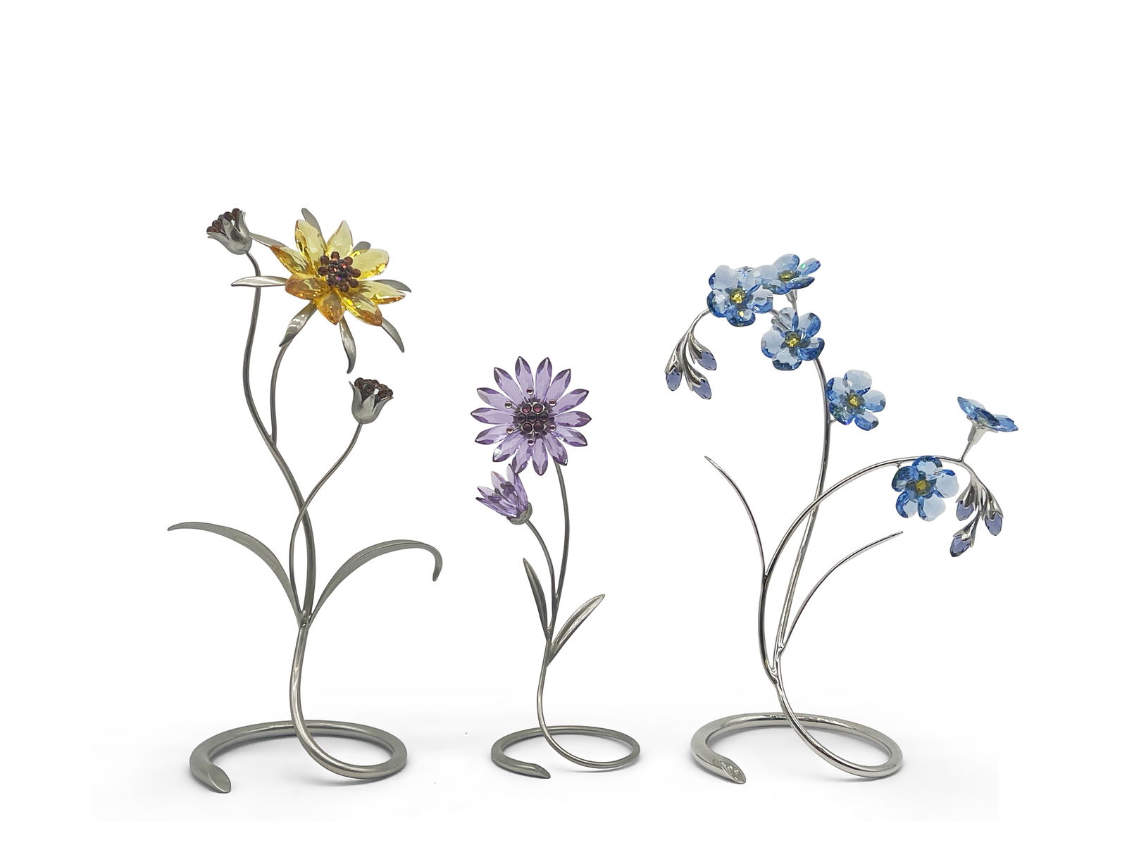 Three Swarovski Crystal Collection Flowers (1 of 7)