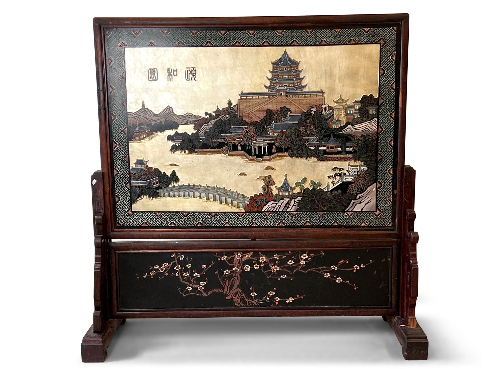 Large Chinese Single-Panel Coromandel Screen (1 of 5)