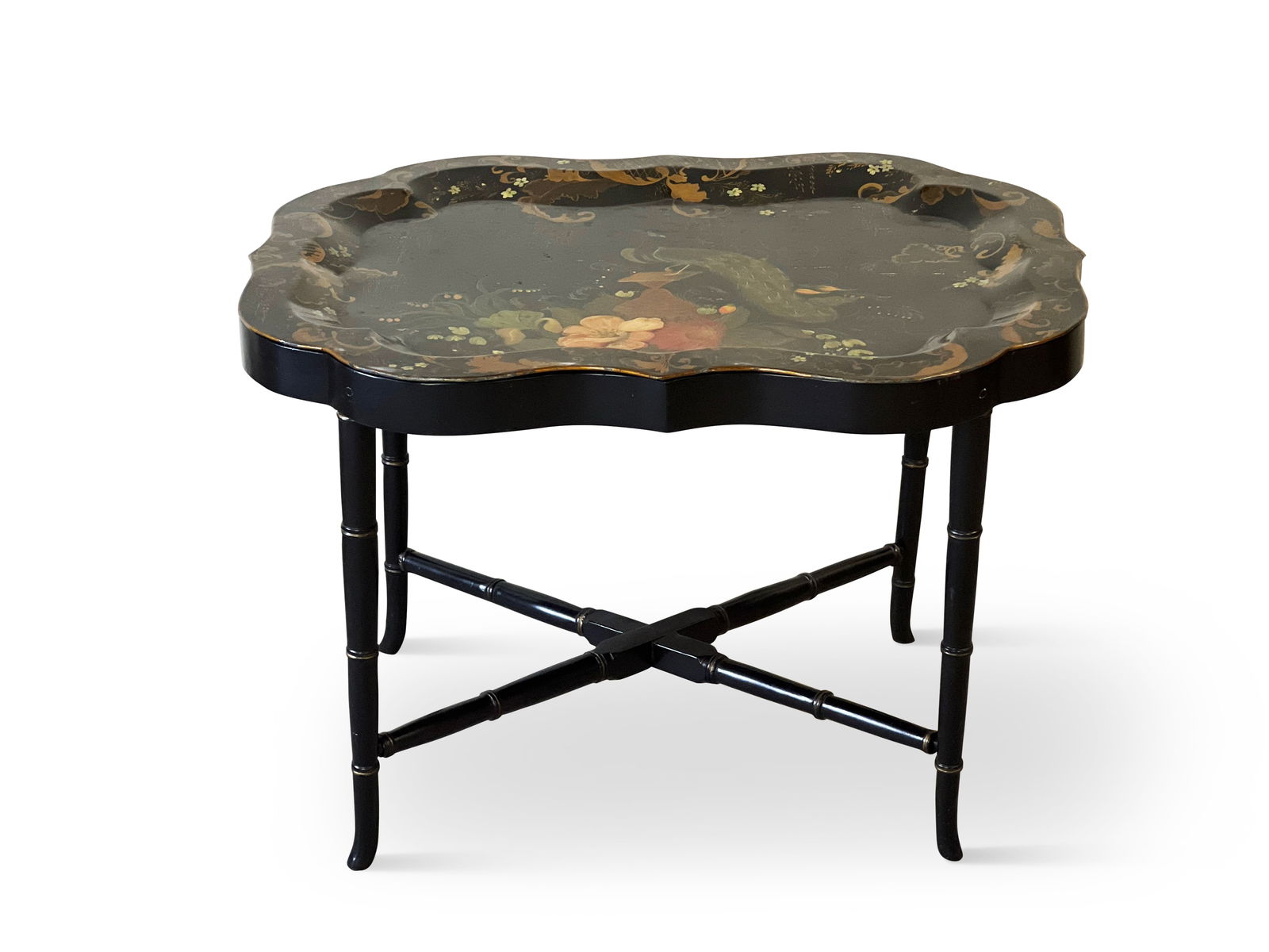 Lacquered Tole Tray Table (1 of 3)