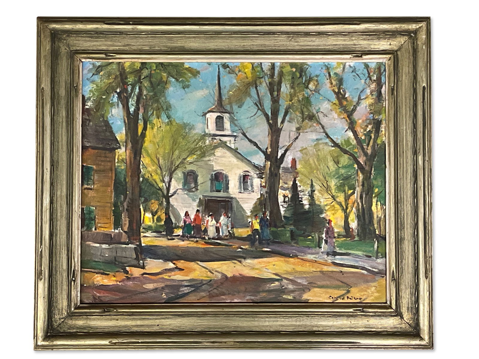 Carl W. Peters. Oil/Canvas, The Church (1 of 5)