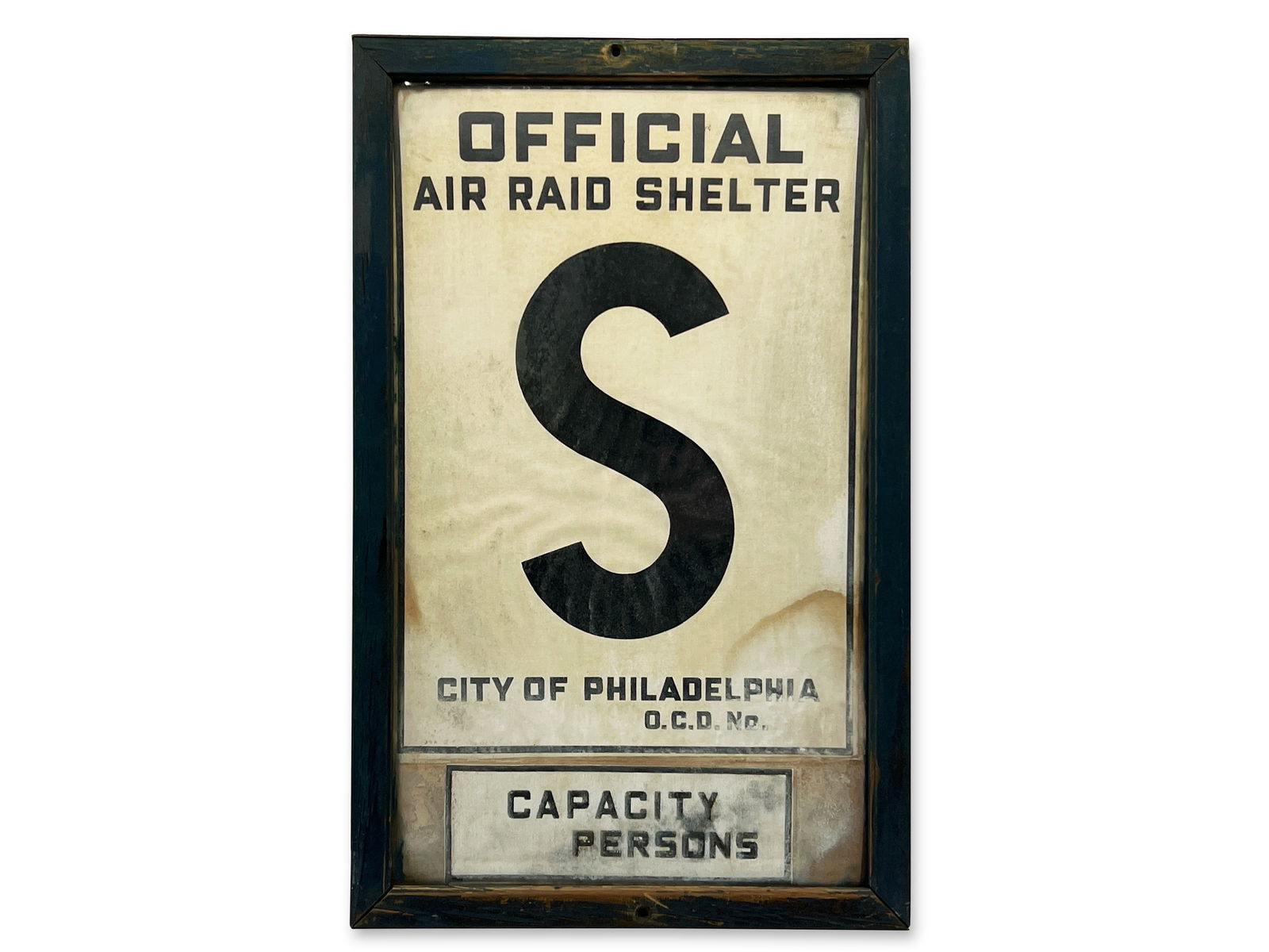 Philadelphia Air Raid Shelter Sign (1 of 4)