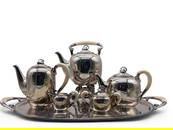 Holger Rasmussen Art Nouveau Sterling Set