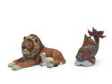 Herend Lion & Lamb and Koi Fish Figures