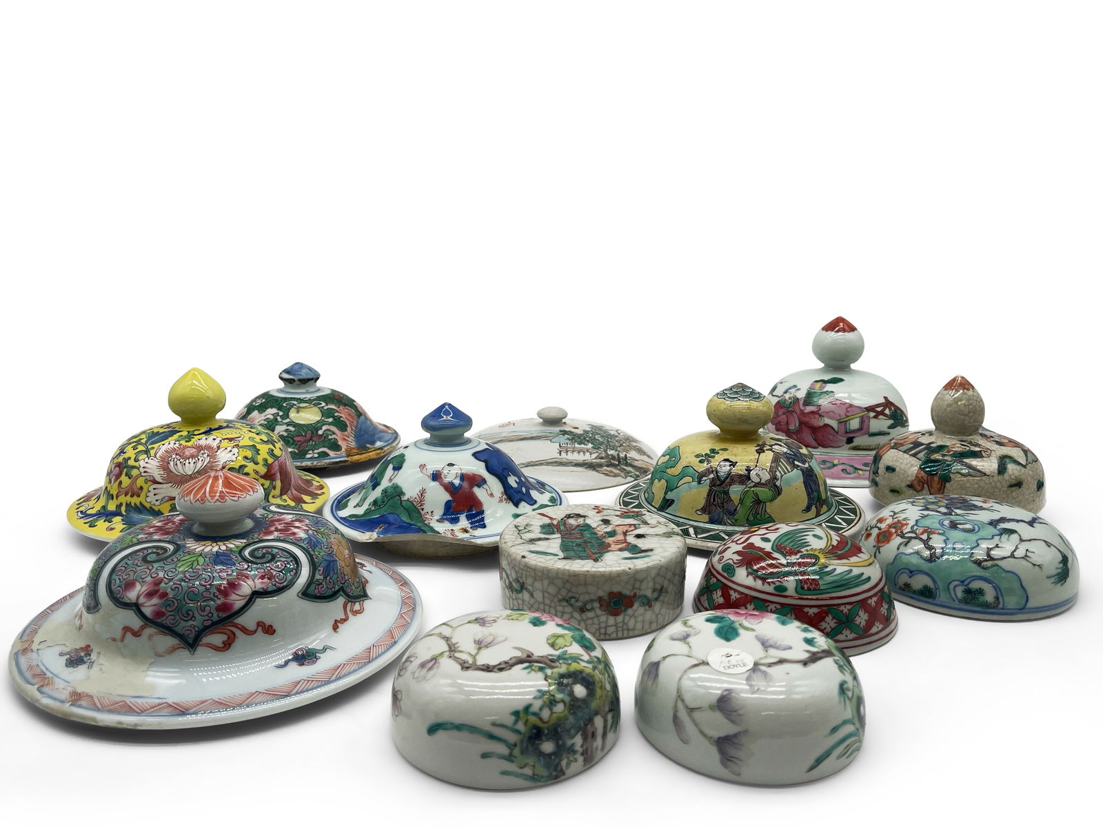 13 Chinese Porcelain Ginger Jar Lids (1 of 6)