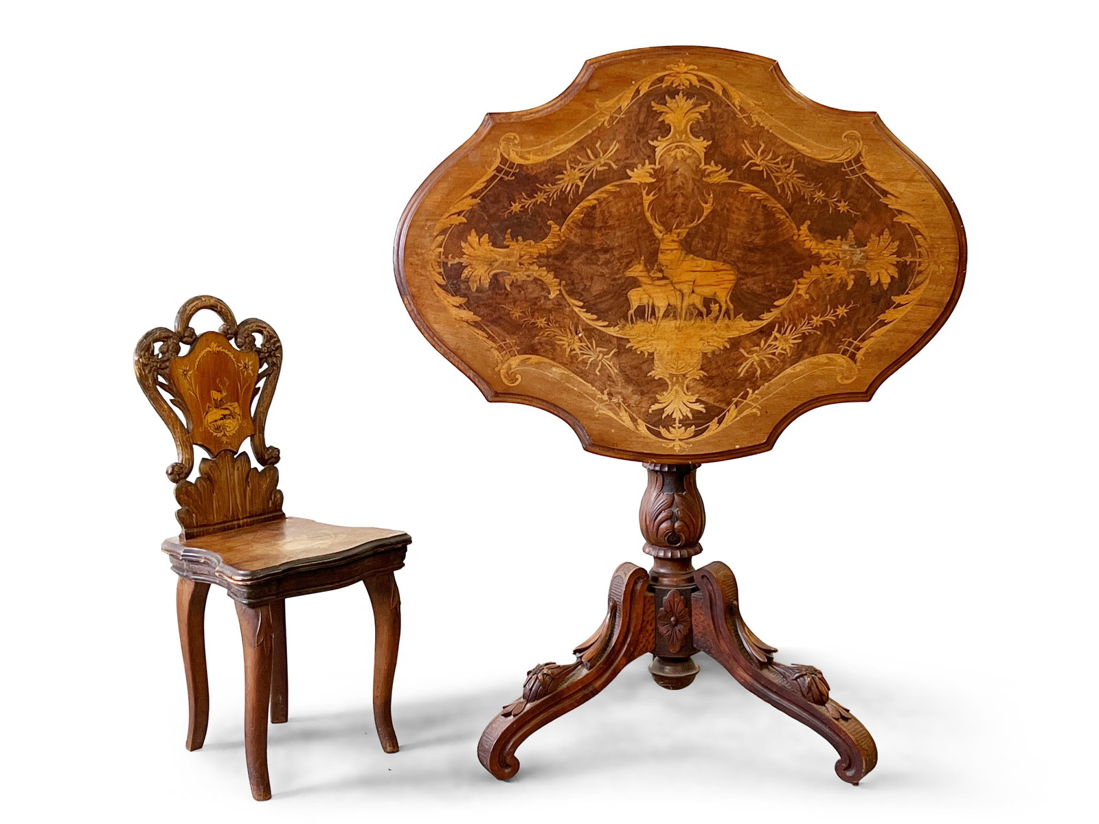 Black Forest Tilt-Top Table and Chair (1 of 7)