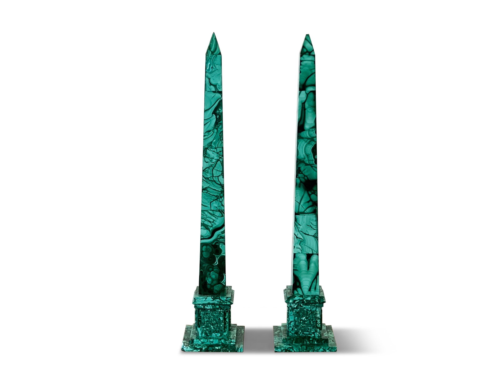 Pair of Malachite Obelisks (1 of 7)
