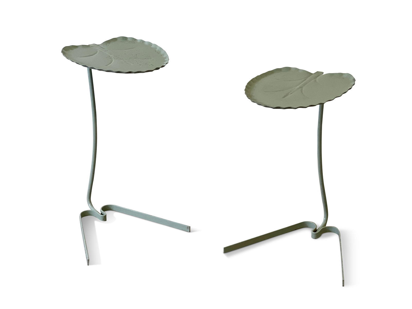 Pair of Iron Lily Pad Nesting Tables (1 of 5)