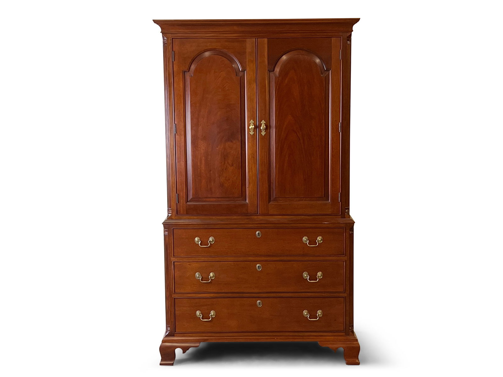 Stickley Chippendale-style Mahogany Linen Press (1 of 6)