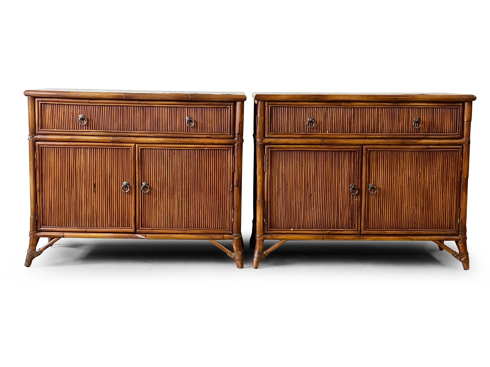 Pair of Baker Milling Road Bamboo Cabinets (1 of 10)