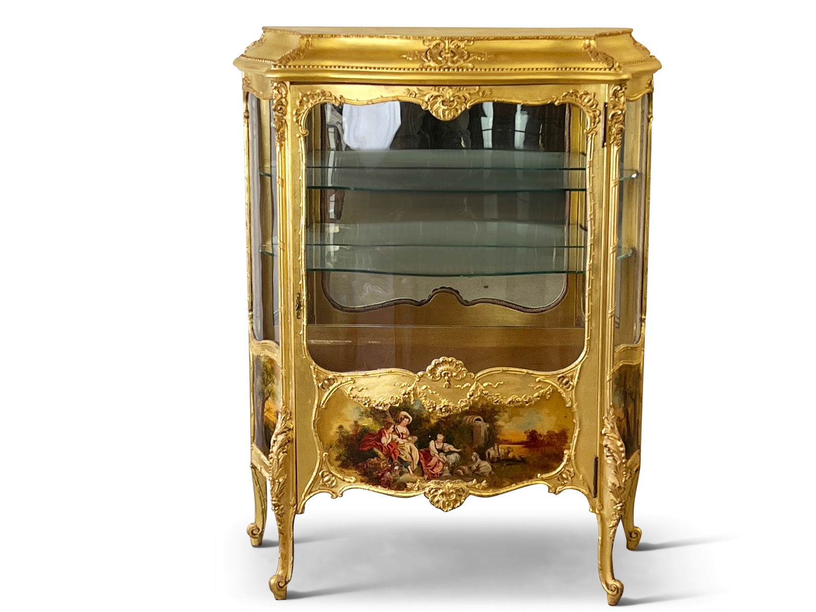 French Giltwood Vitrine Cabinet (1 of 6)