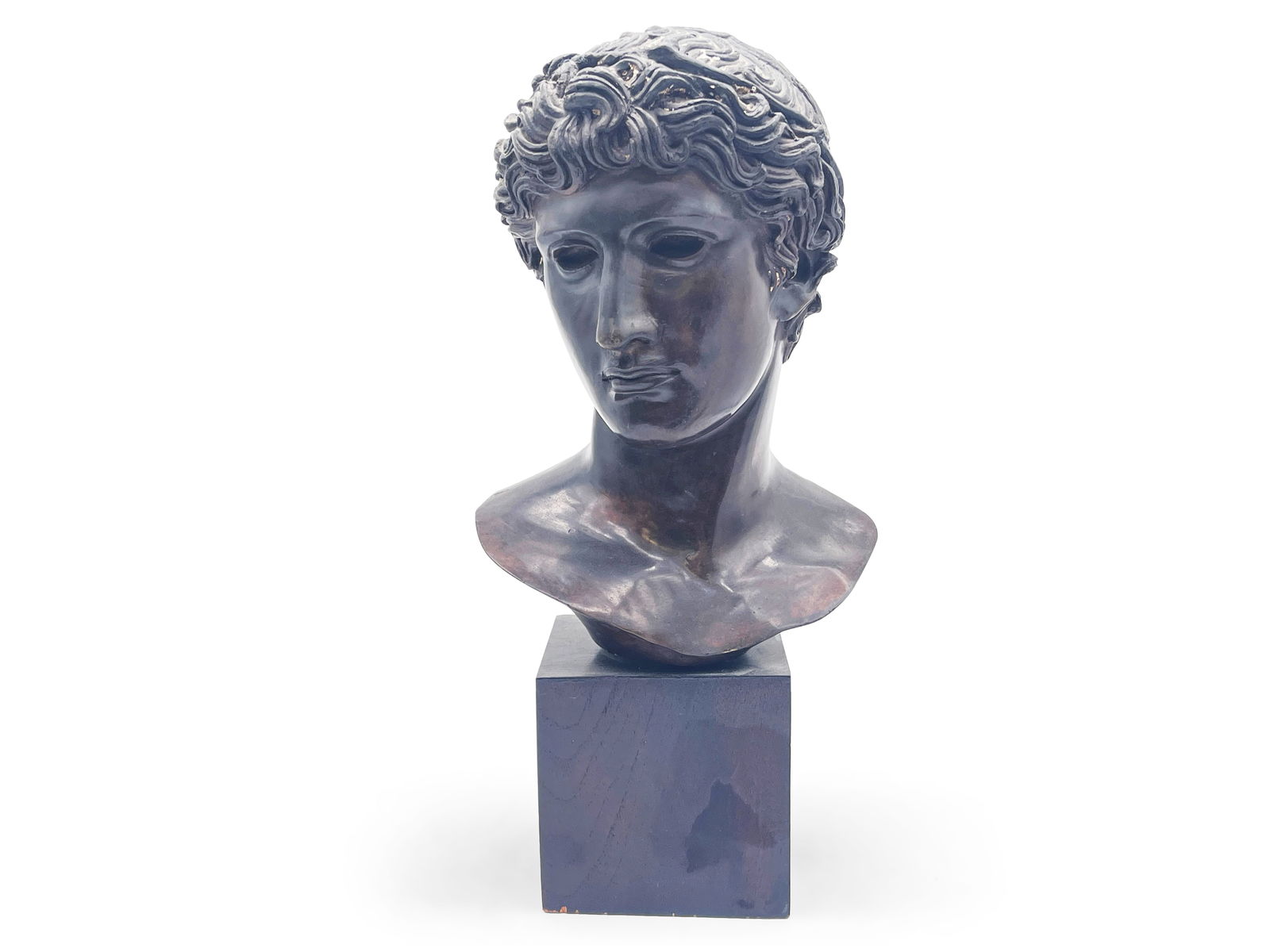Patinated Bronze Bust: Grecian Athlete (1 of 6)