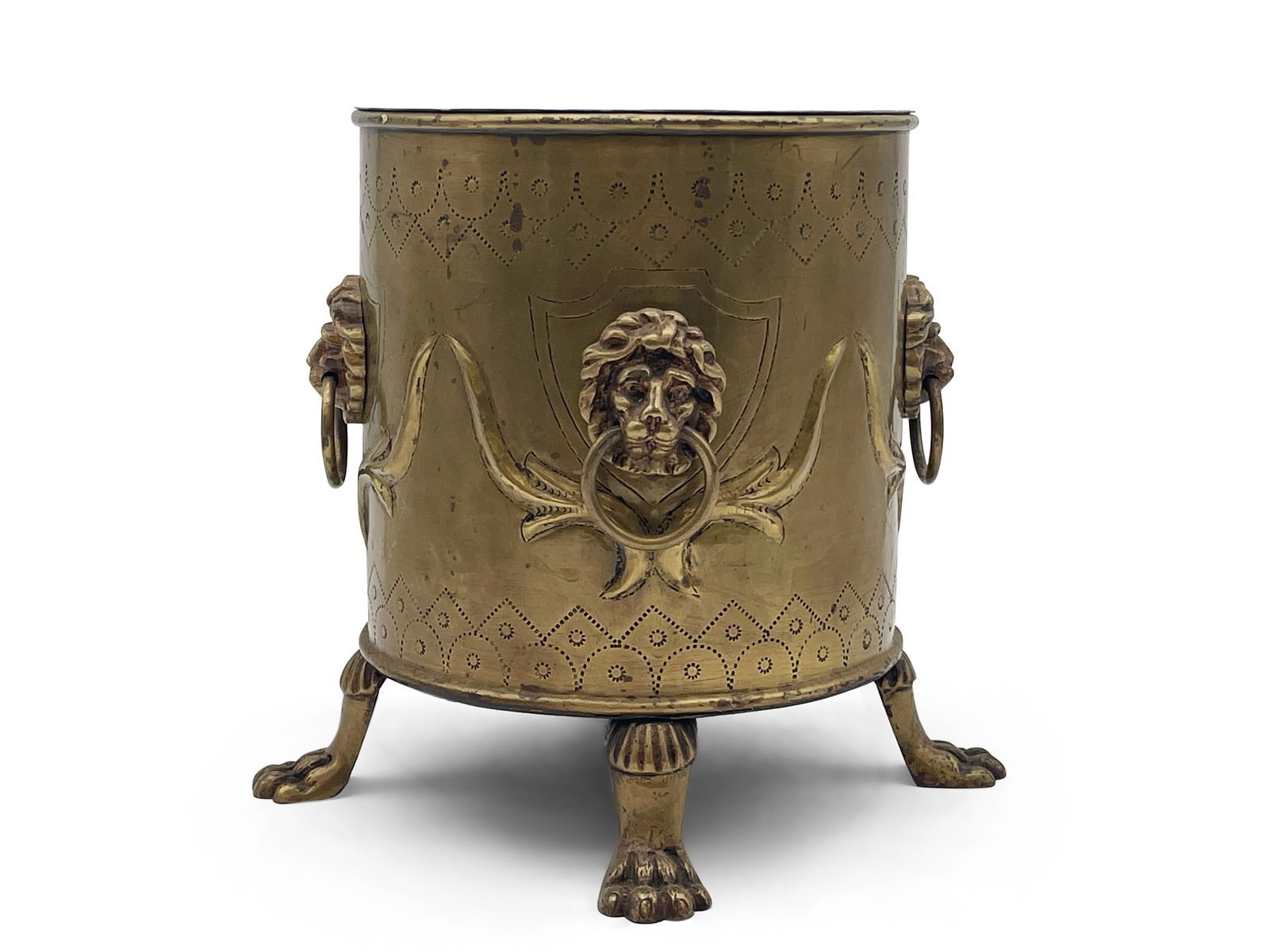 19th C. English Brass Fire Bucket (1 of 4)